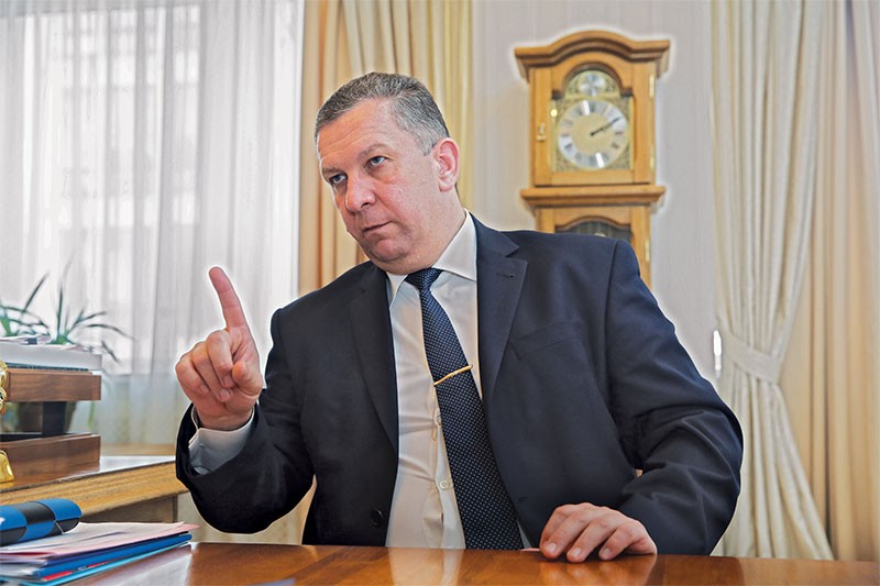 Social Policy Minister Andriy Reva speaks with the Kyiv Post on May 23. 