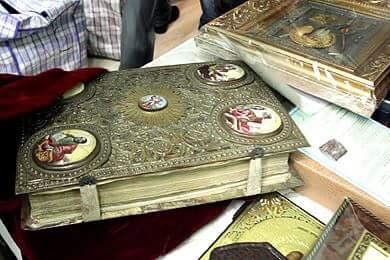The 19-century religious book found in the secret appartment in Darnitskyi District of Kyiv on Dec.8.