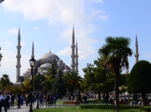 A popular tourist site, the Sultan Ahmed Mosque continues to function as a mosque today. Photo by Alyona Nevmerzhytska