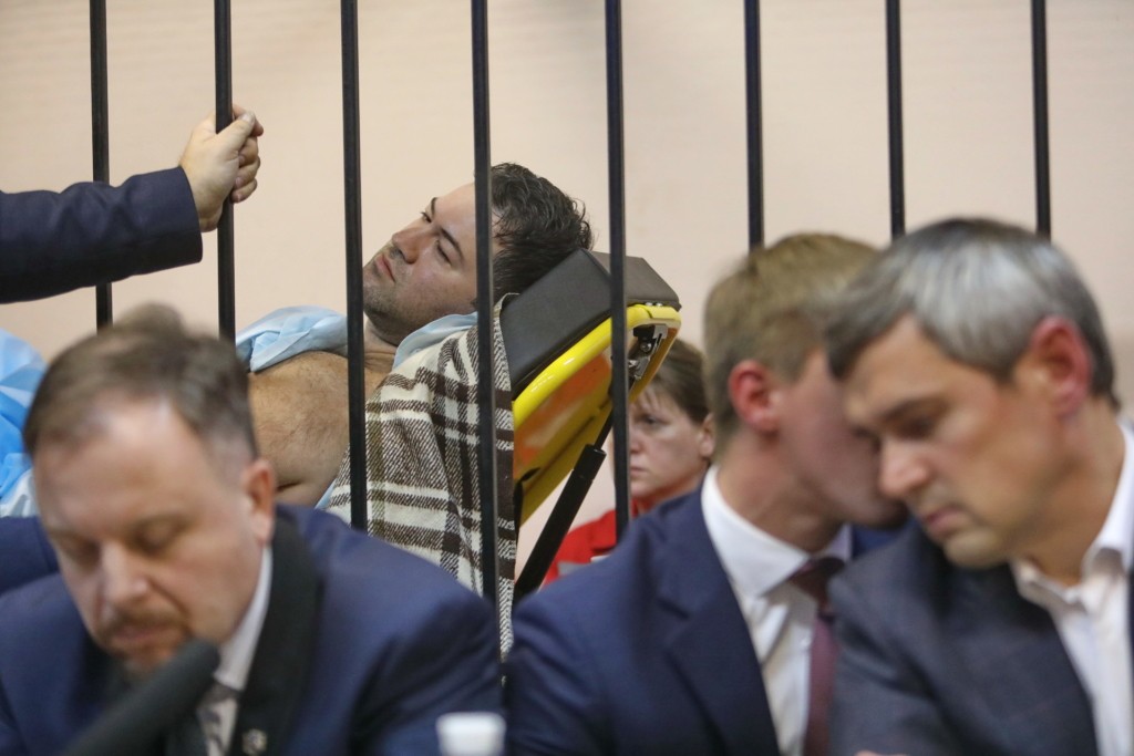 Head of Ukraines State Fiscal Service Roman Nasirov at the Solomenskiy district court on March 4 in Kyiv.