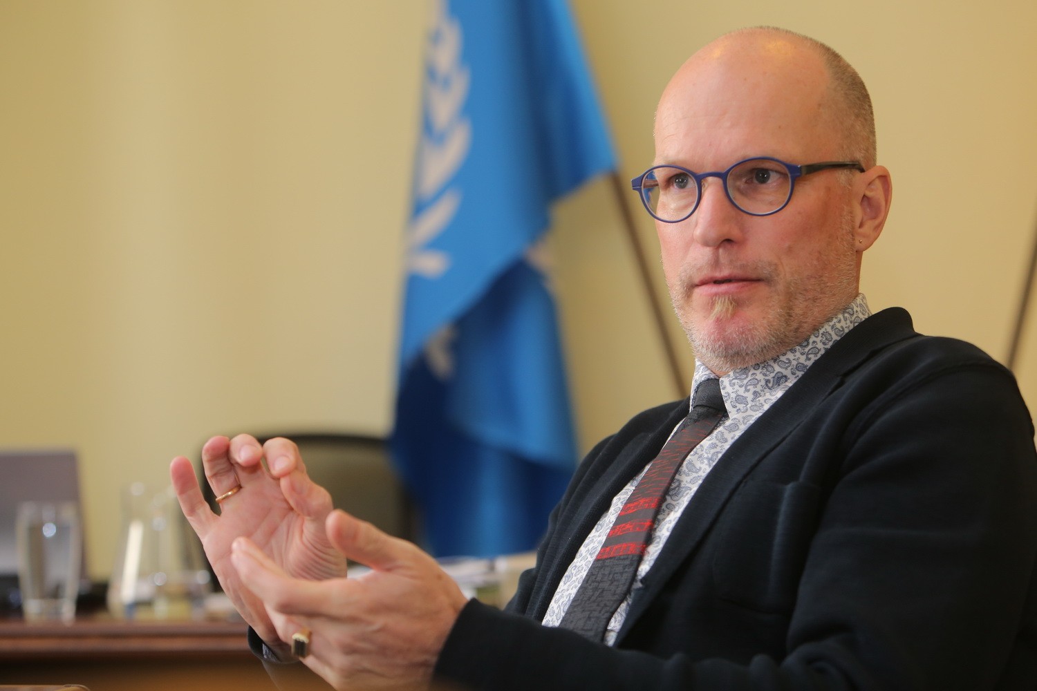 Janthomas Hiemstra, the country director of United Nations Development Program in Ukraine, talks to the Kyiv Post reporter in the UNDP office in Kyiv.