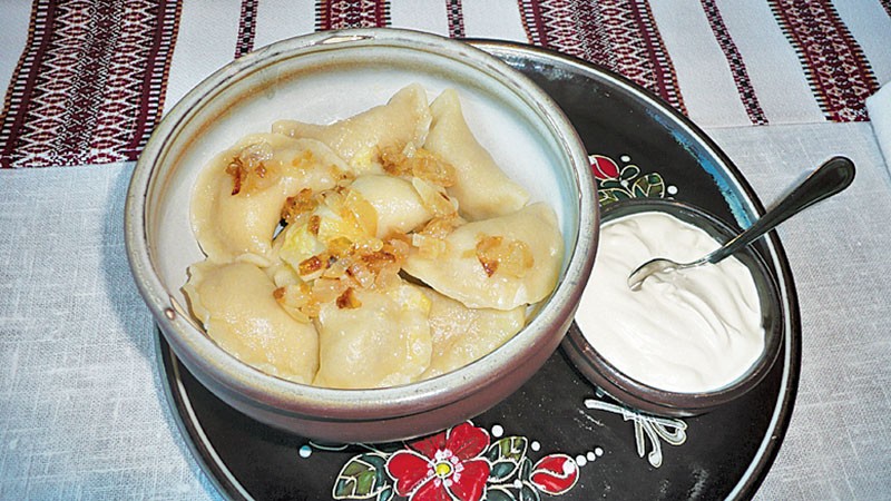 Varenyky, perhaps Ukraine’s most versatile dish, can come with a huge variety of fillings and can serve as a main course or a dessert. 