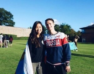 Another photograph shows Kiziev wearing the "Russia" sweatshirt himself. (Instagram / kyzzya)