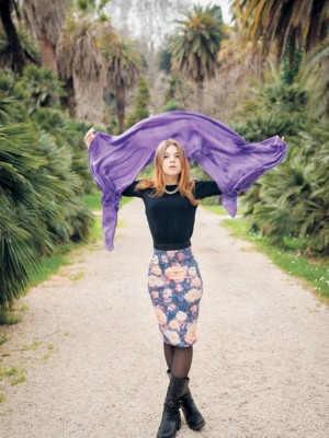 Eugenia Shpakovska, who has lived in Rome for four years, poses in Rome’s Botanic Garden. (Facebook/Photoshoot in Rome)