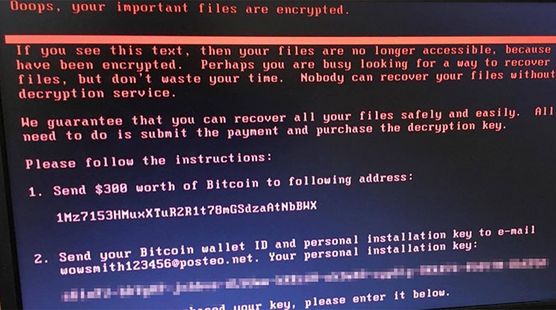 Ransomware notices started to appear on computer screens in Ukraine after noon on June 27. 