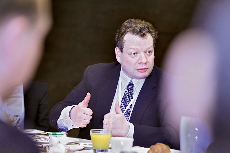 Kyivstar CEO Peter Chernyshov speaks at the Kyiv Post CEO Breakfast on Feb. 12. 