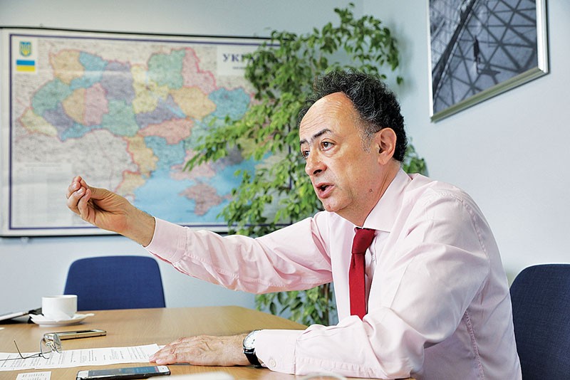 European Union Ambassador to Ukraine Hugues Mingarelli talks with the Kyiv Post in his office on June 6 in Kyiv. (Volodymyr Petrov)