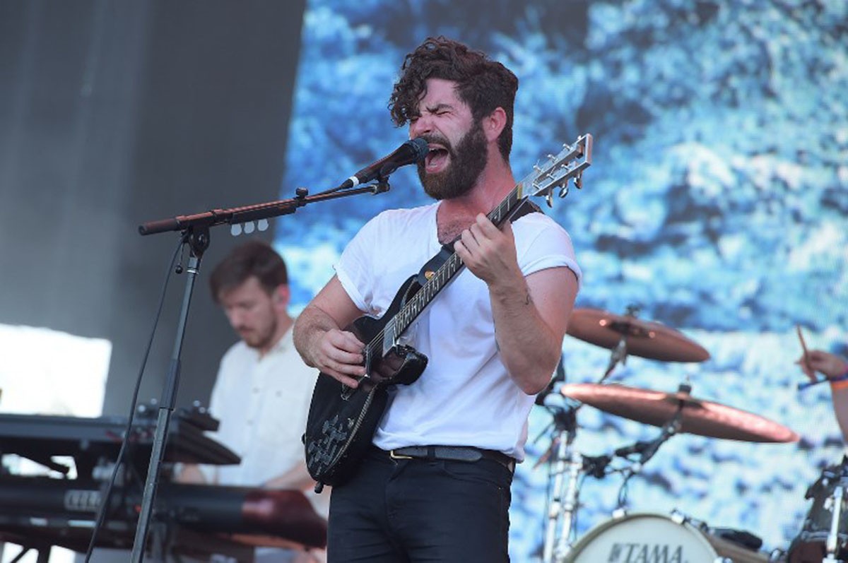 NEW YORK, NY - JULY 23: Edwin Congreave (L) and Yannis Philippakis (R) of Foals perform onstage 2016 Panorama NYC Festival - Day 2 at Randall's Island on July 23, 2016 in New York City.   Theo Wargo/Getty Images/AFP