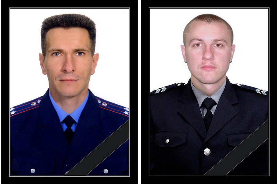 Former Interior Ministry employee Mykhailo Mormil (L) and Mosiychuk's bodyguard Ruslan Kushnir were killed by the blast. (Courtesy)