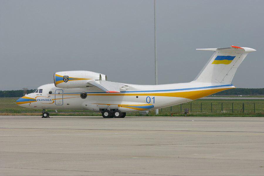 A photo of the National Guard's An-74 plane that allegedly transported David Makishvili, Mikhail Abzianidze and Georgy Rubashvili to Georgia, according to Makishvili. 